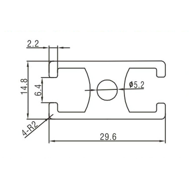 EF1530工業鋁型材尺寸圖